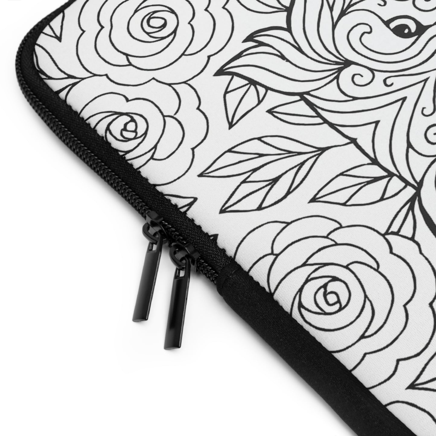 Alpha Delta Pi Lion Laptop Sleeve — Black & White Decorative Protective Case