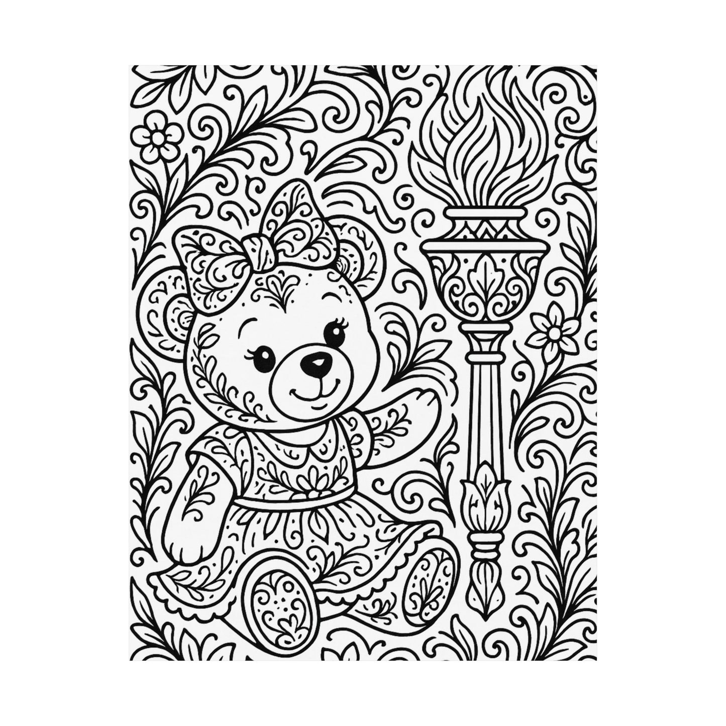 Colorable Bear Poster