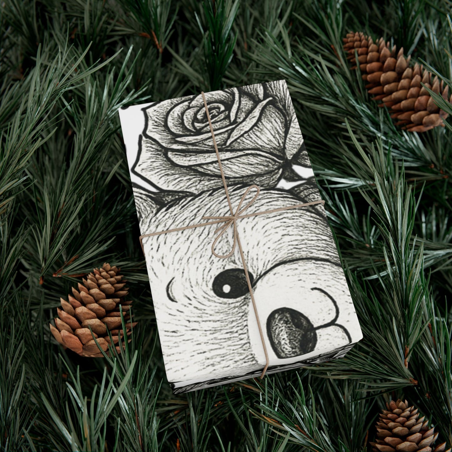 Phi Sigma Sigma Bear and Sapphire - Sorority Gift Wrap