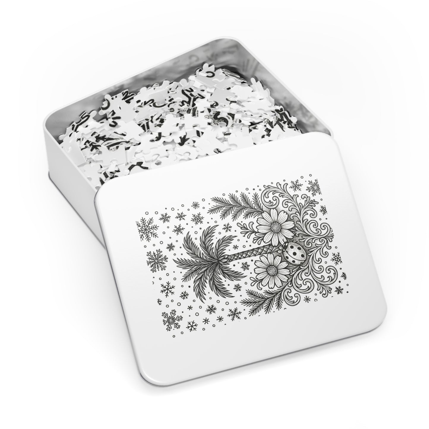 Jigsaw Puzzle: Palm Tree and Lady Bug