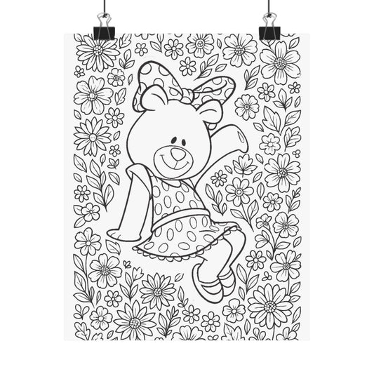 Colorable BetXi Bear Poster