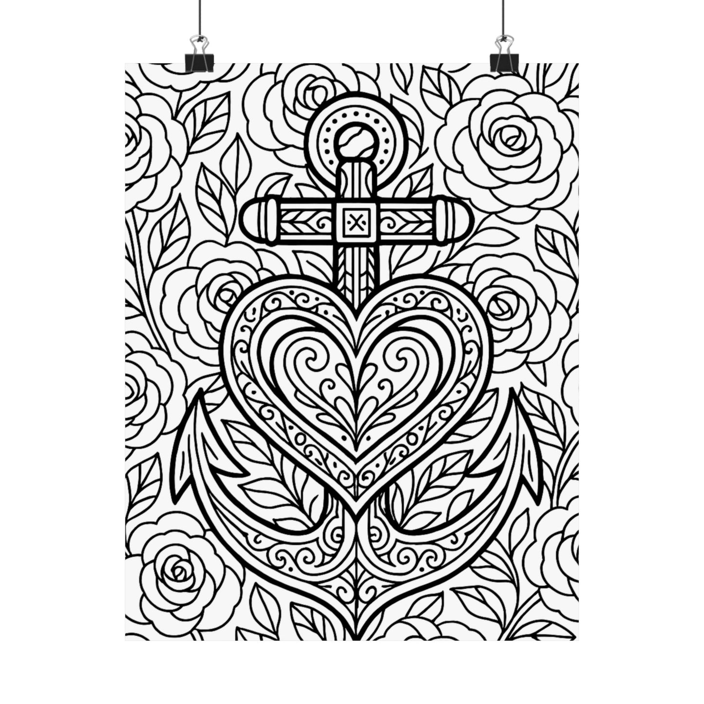 Colorable Anchor Poster