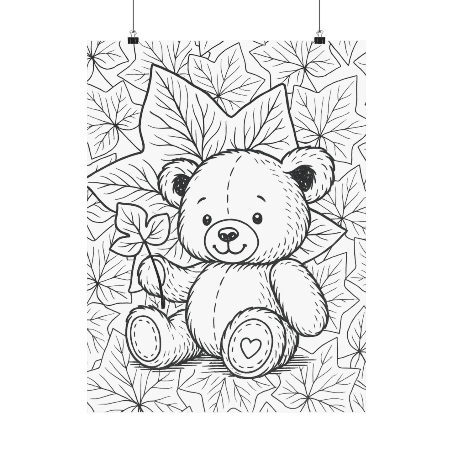 Colorable Bear Poster