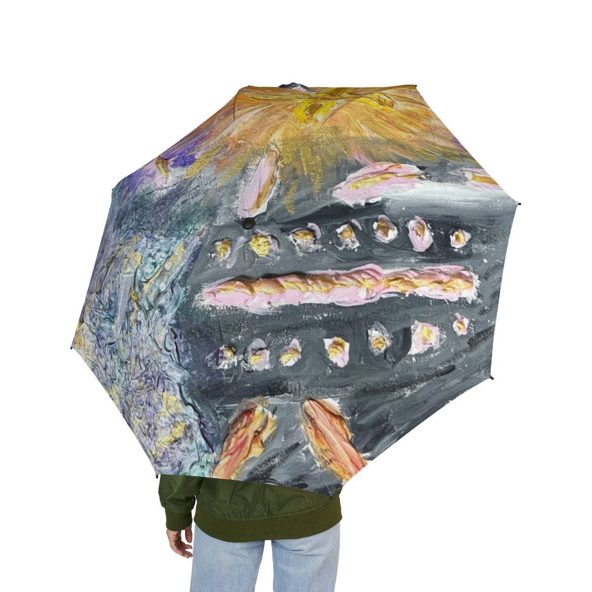 Vibrant Art Umbrella - featuring art from ScART - (Scar Art).  Artist:  Dawn Freret