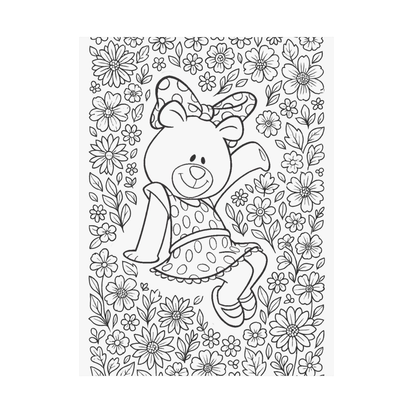 Colorable BetXi Bear Poster