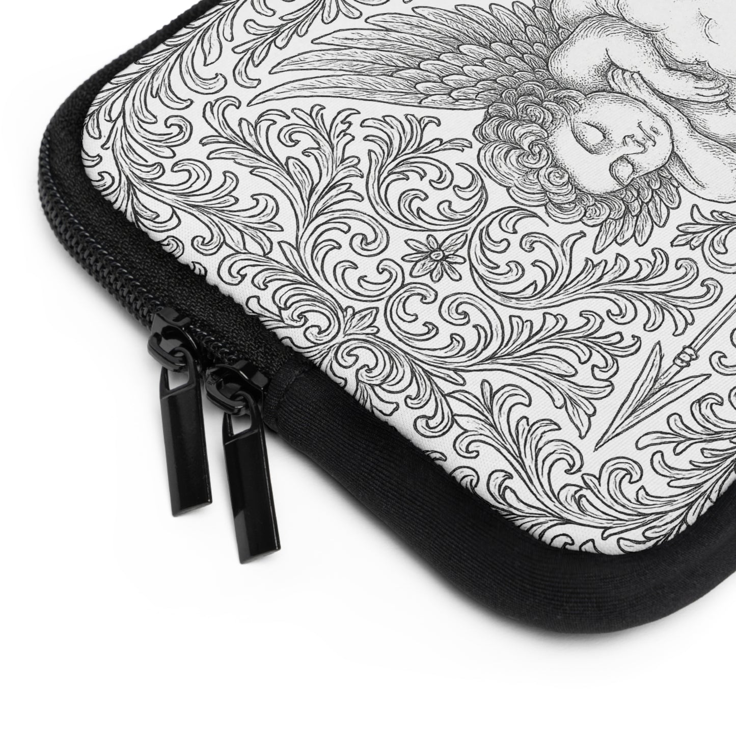 Pi Beta Phi Angel and Arrow Laptop Sleeve — Black & White Decorative Protective Case