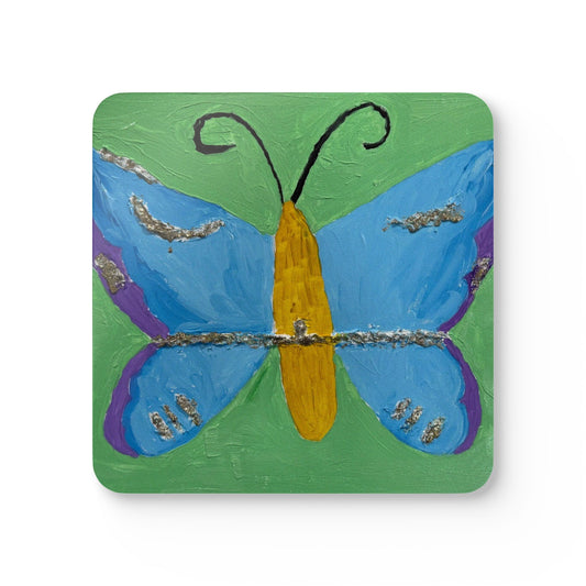 Corkwood Coaster Set titled "Transformation" - by Cancer Survivor artist Jeanine Gabriel