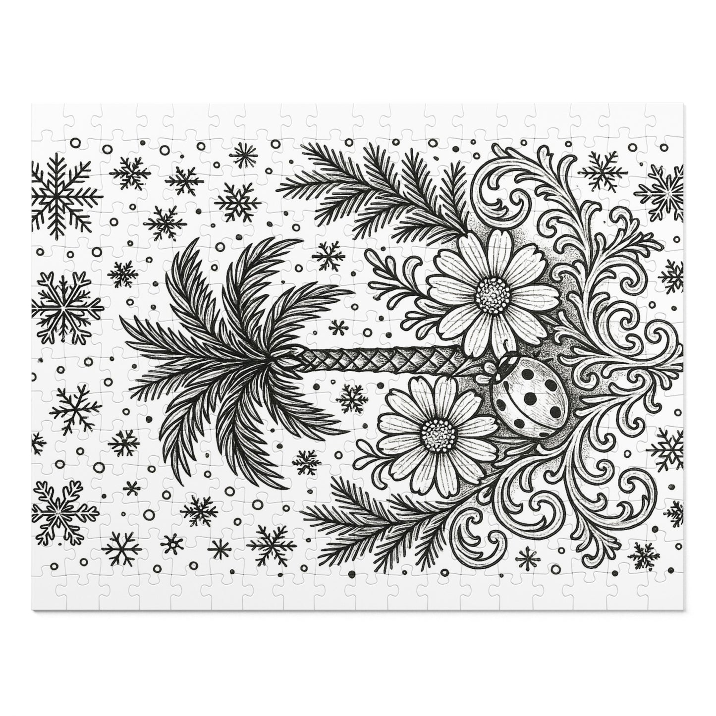 Jigsaw Puzzle: Palm Tree and Lady Bug