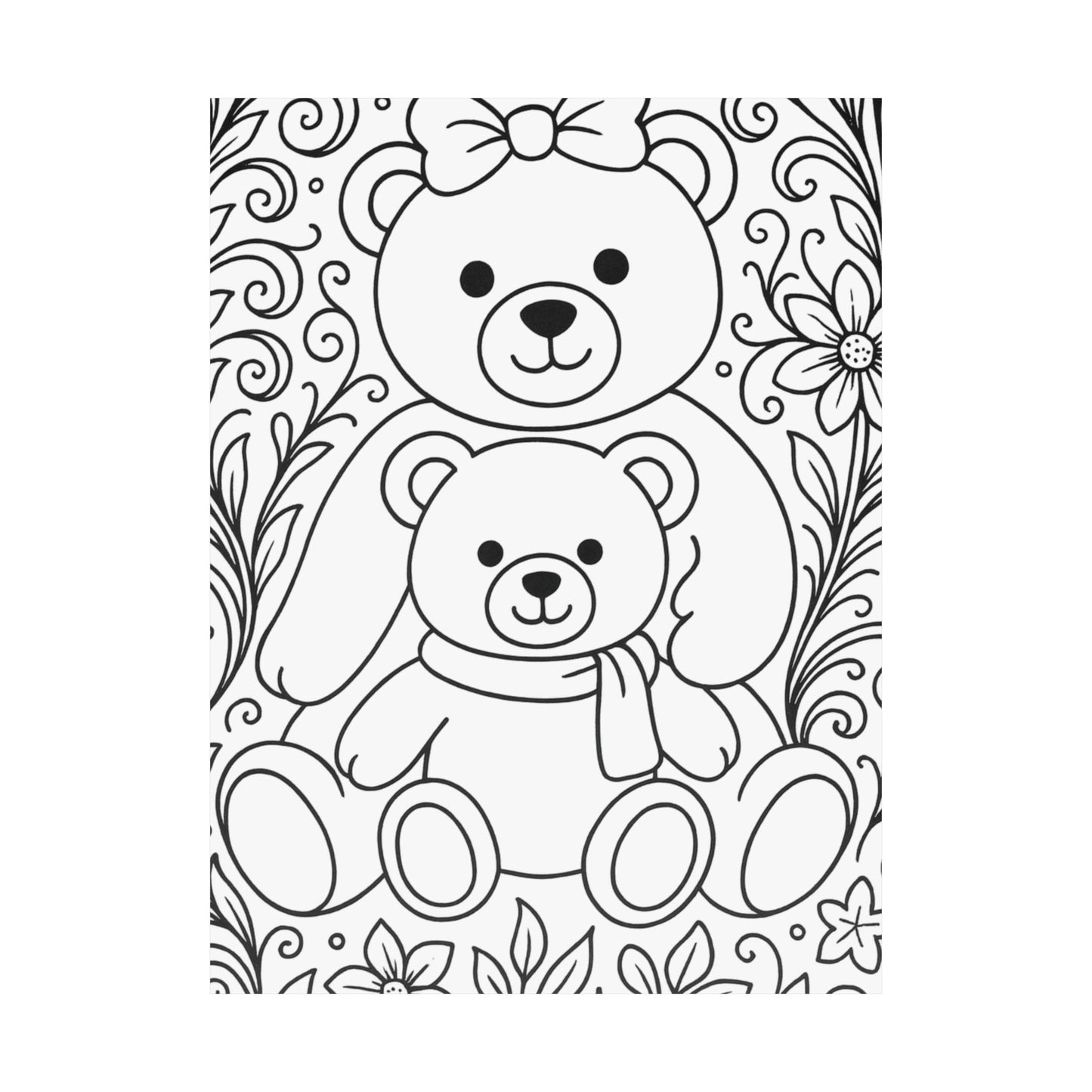 Colorable Bear Poster