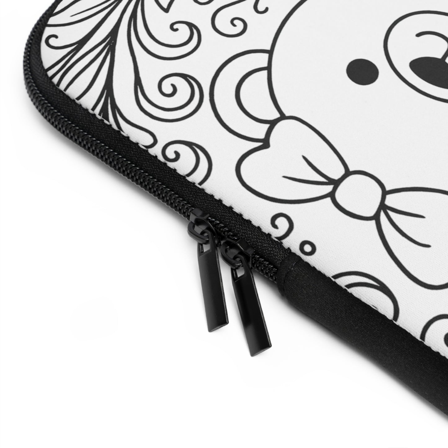 Kappa Delta Bear Laptop Sleeve — Black & White Decorative Protective Case