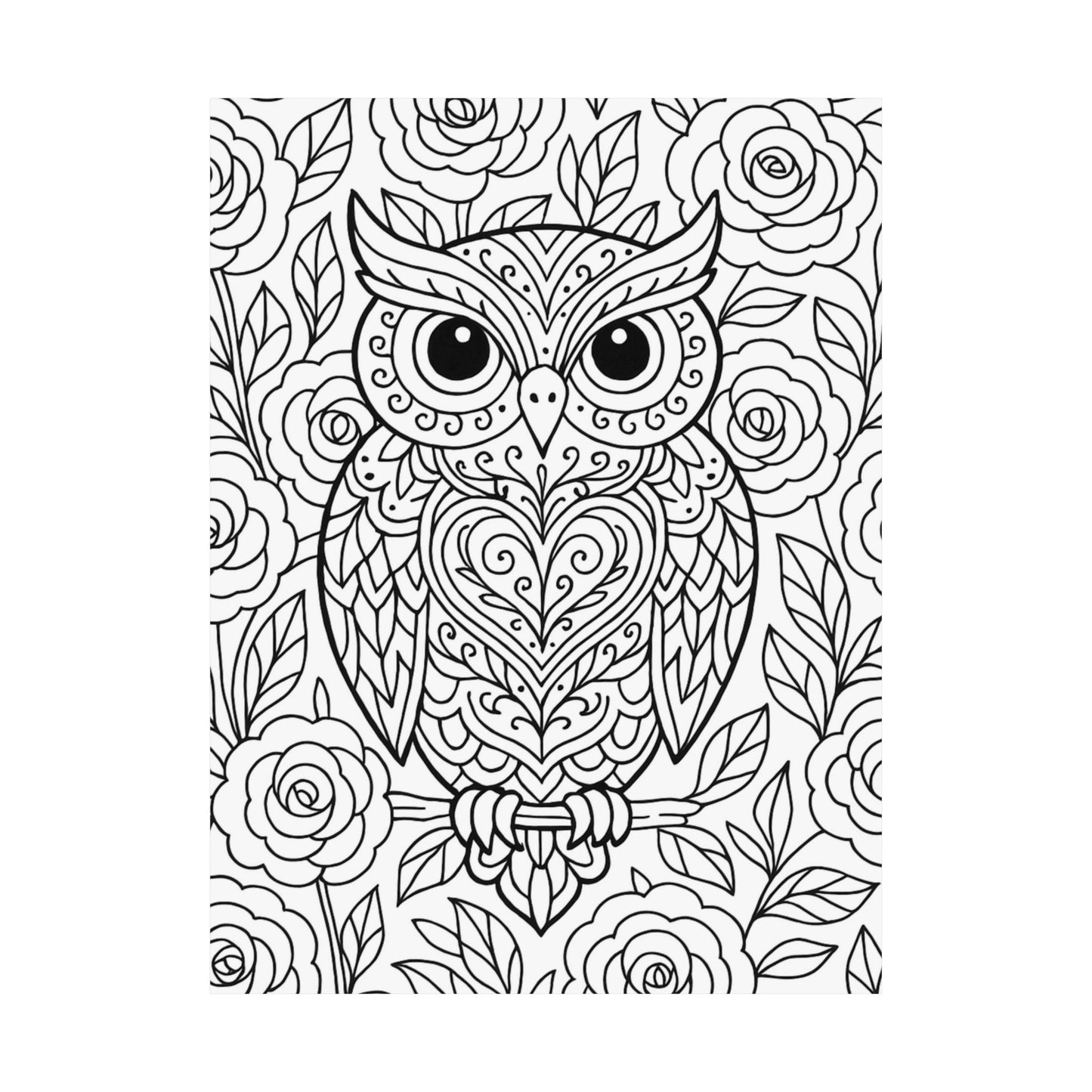 Colorable Owl Poster