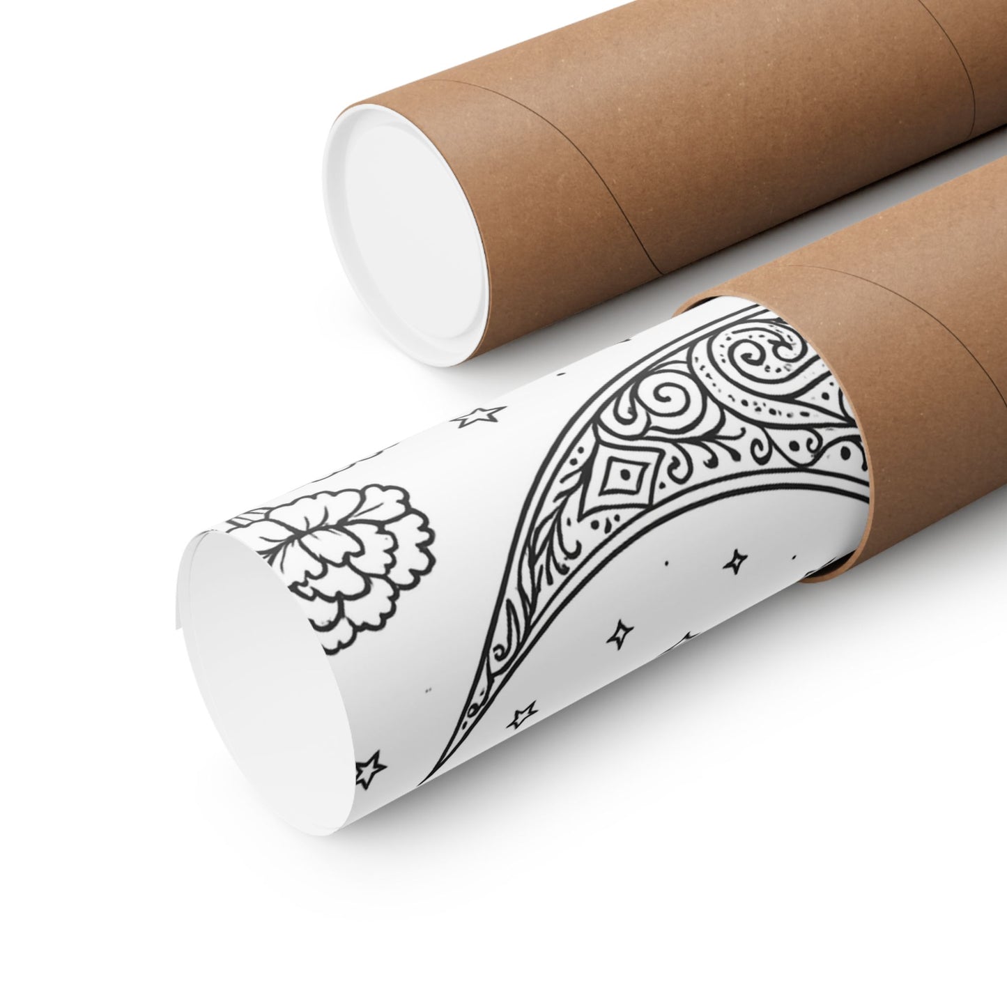 Colorable Crescent Moon Poster