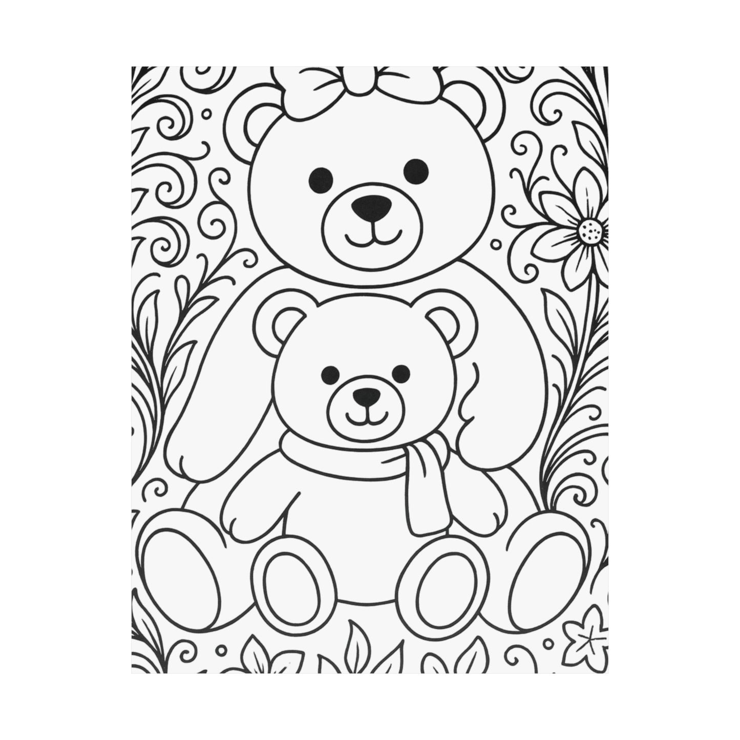 Colorable Bear Poster