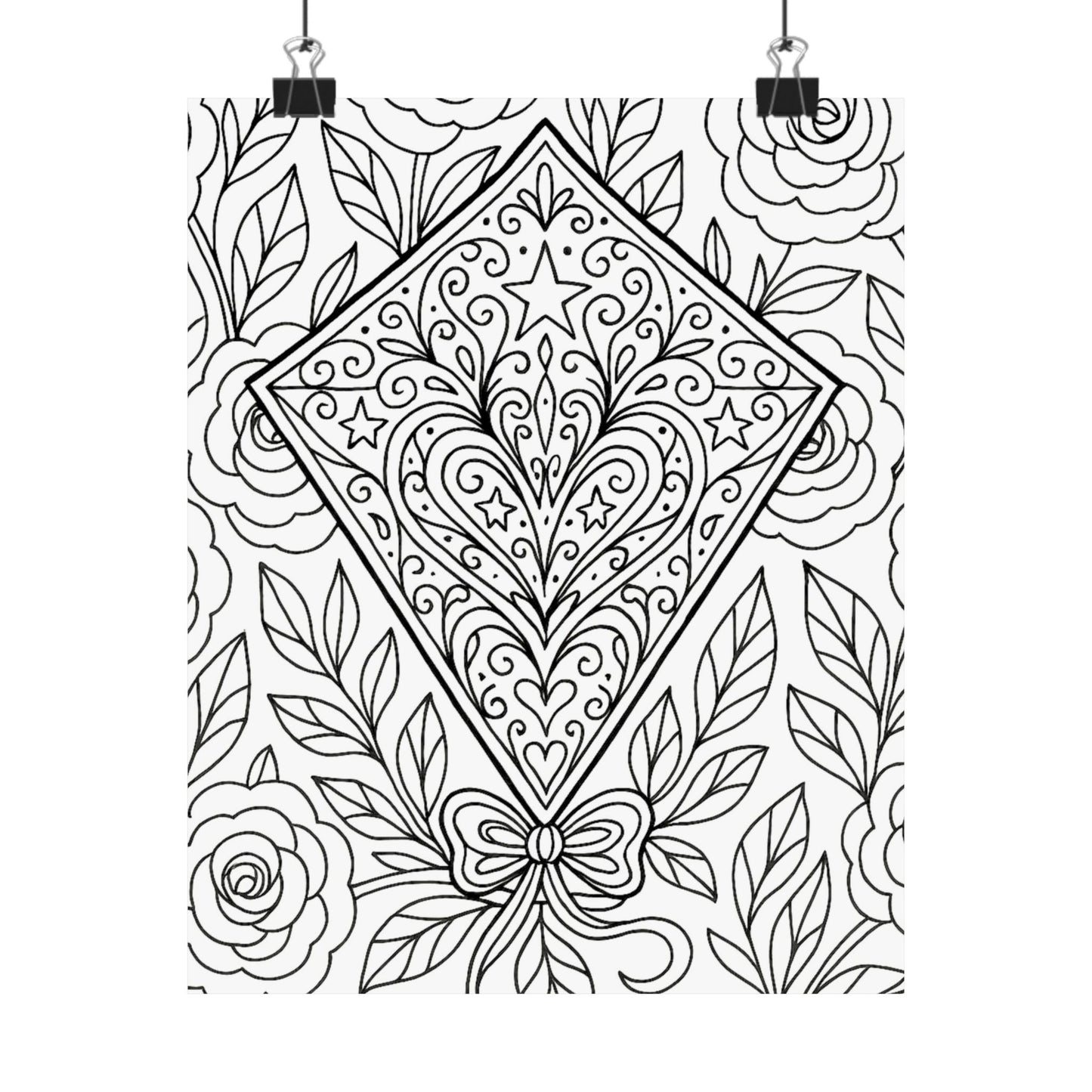 Colorable Kite Poster