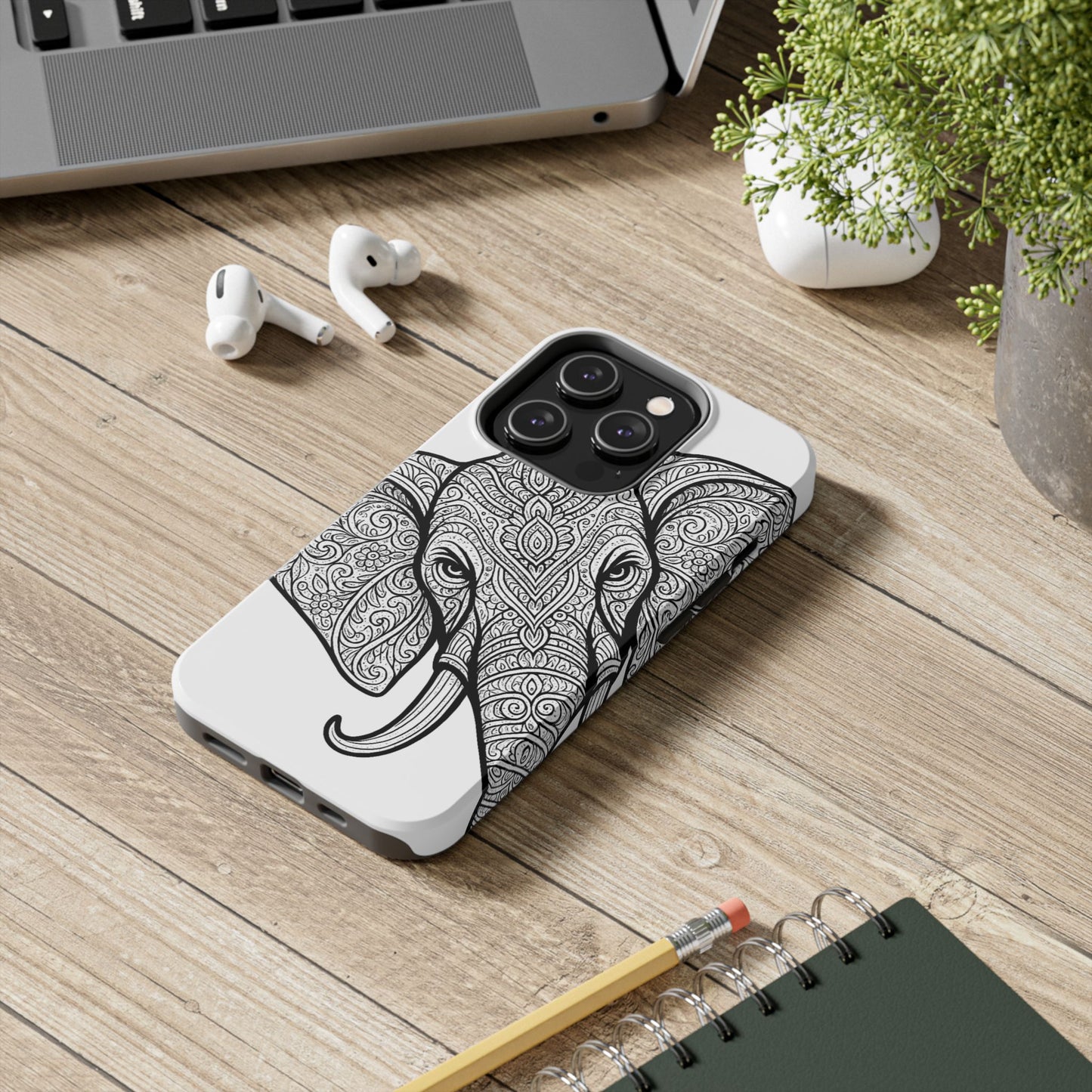 Elephant Design Tough Phone Cases | Tough Protective Cases for Animal Lovers, Gifts for Birthdays, Eco-Friendly, Artistic Phone Accessories