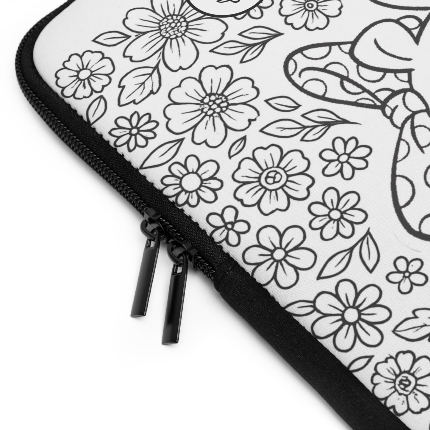 Alpha Xi Delta BetXiBear Laptop Sleeve — Black & White Decorative Protective Case