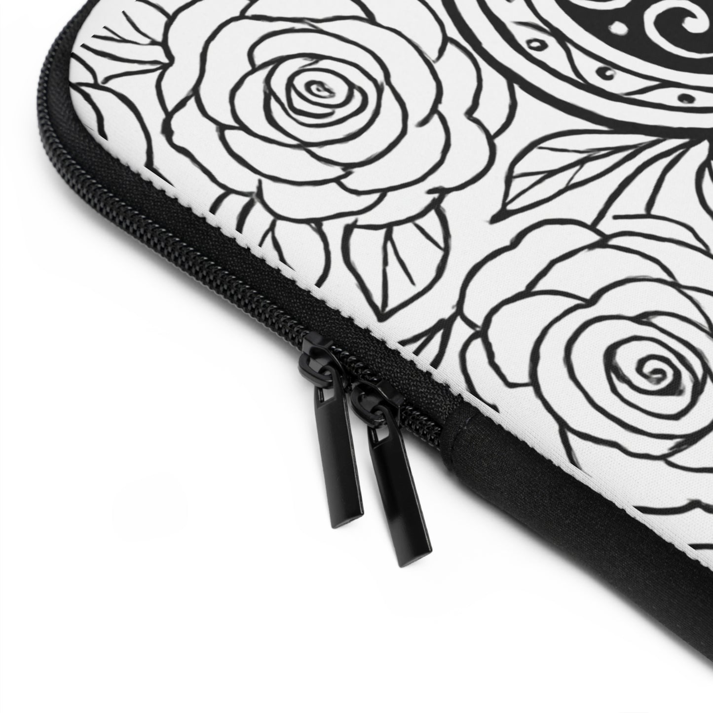 Alpha Phi Maple Leaf Laptop Sleeve — Black & White Decorative Protective Case