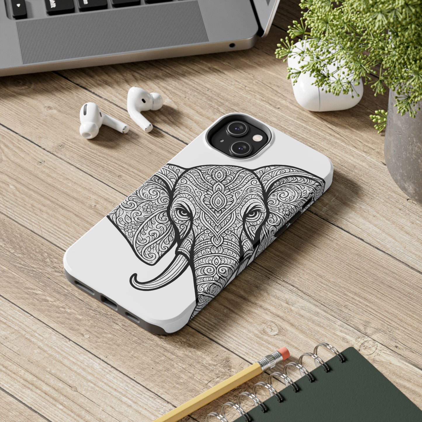 Elephant Design Tough Phone Cases | Tough Protective Cases for Animal Lovers, Gifts for Birthdays, Eco-Friendly, Artistic Phone Accessories