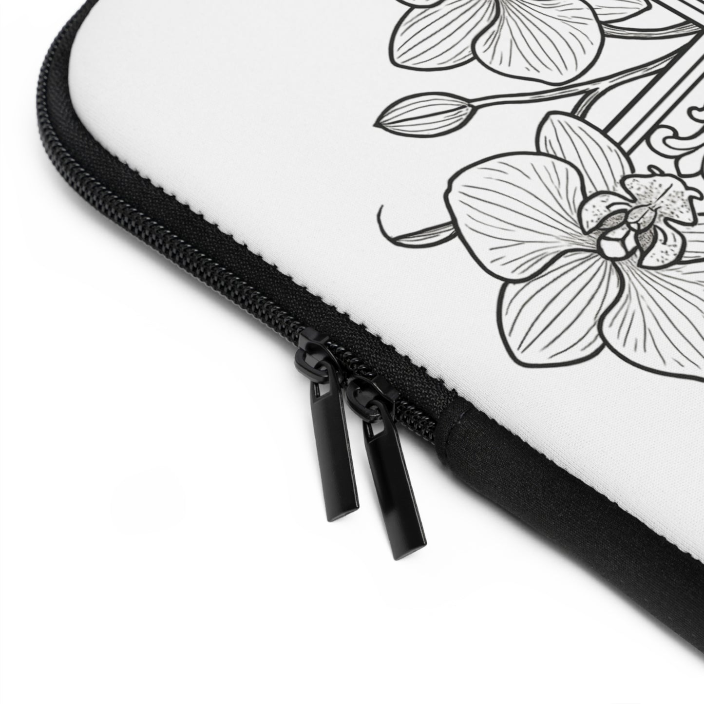 Christian Cross Laptop Sleeve — Black & White Decorative Protective Case