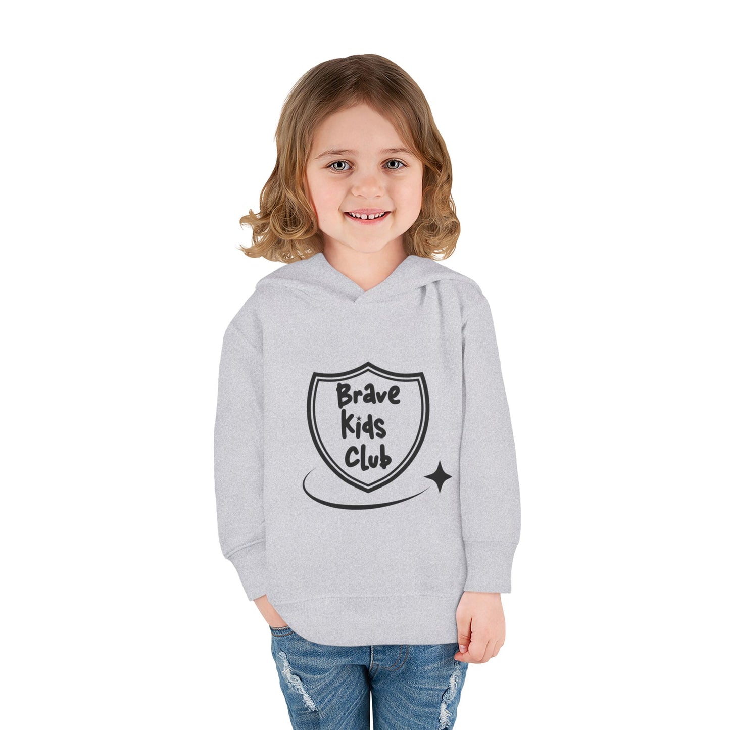 BRAVE KIDS CLUB Hoodie, Cute Kids Fleece Pullover, Toddler Clothing, Gift for Kids, Family Matching Outfit, Playful Style