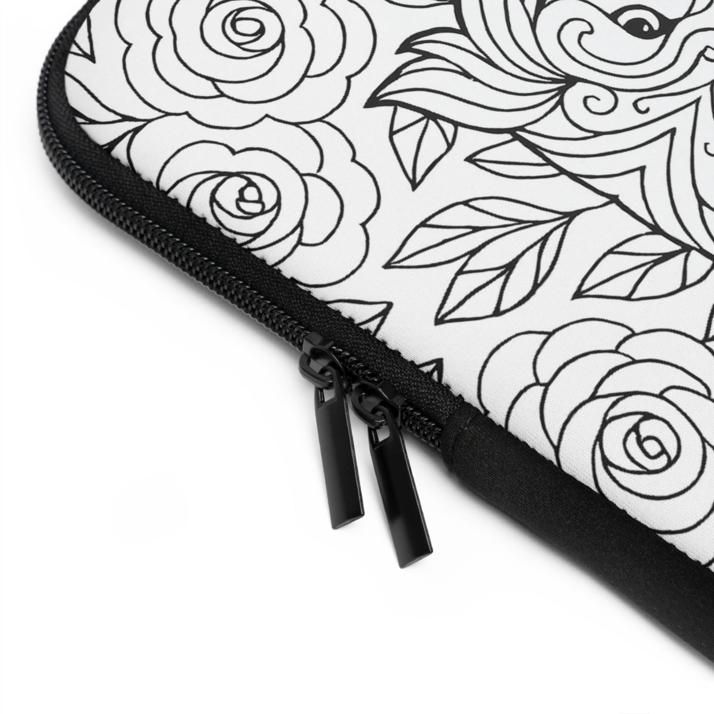 Alpha Delta Pi Lion Laptop Sleeve — Black & White Decorative Protective Case