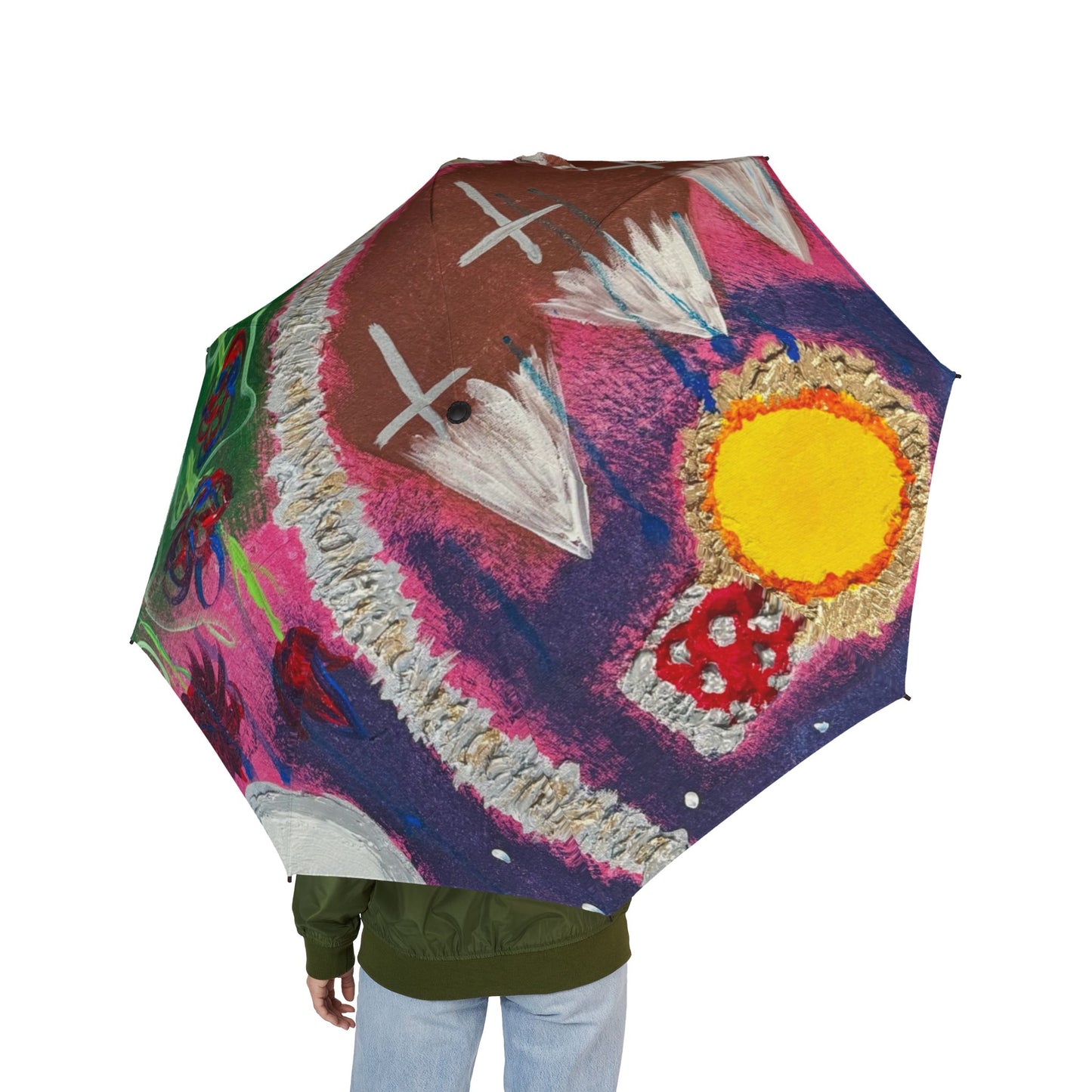 Vibrant Art Umbrella - featuring art from ScART - (Scar Art).  Artist: Melanie Barkley