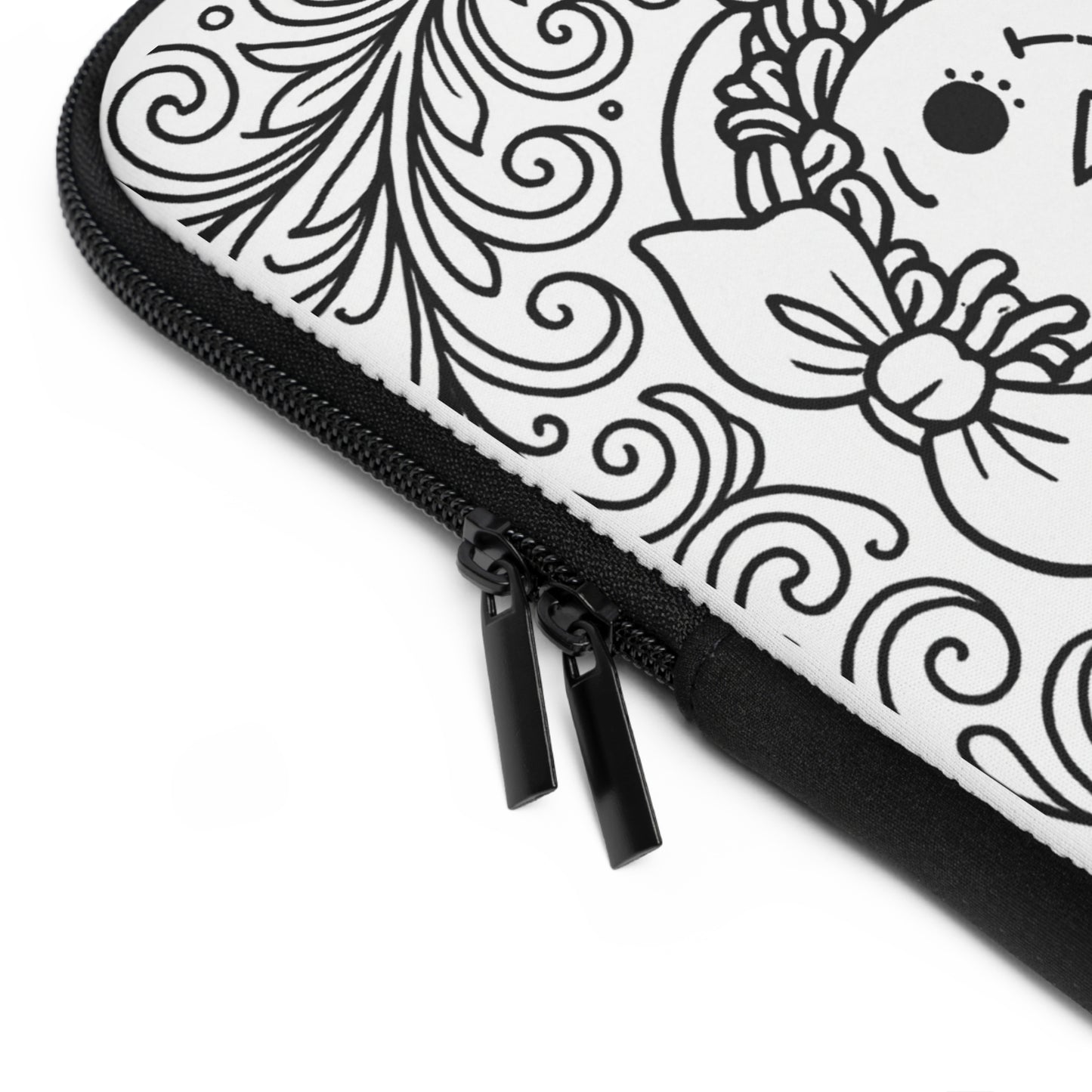 Delta Gamma Raggedy Ann Laptop Sleeve — Black & White Decorative Protective Case