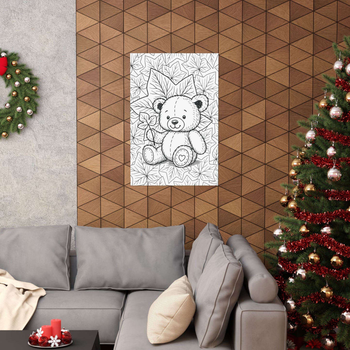 Colorable Bear Poster