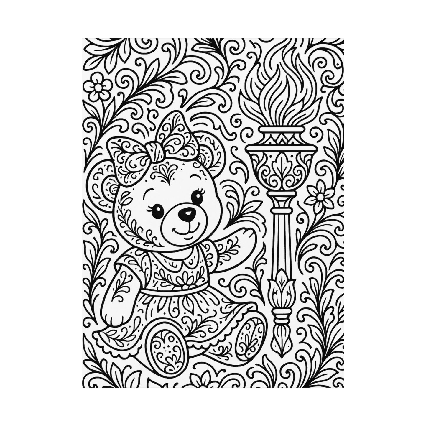 Colorable Bear Poster