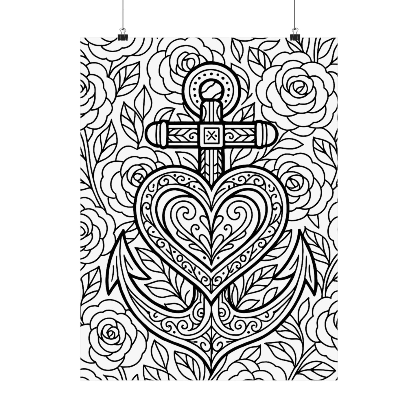 Colorable Anchor Poster