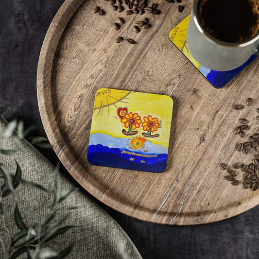 Corkwood Coaster Set - by Cancer Survivor artist Kimberly Turner