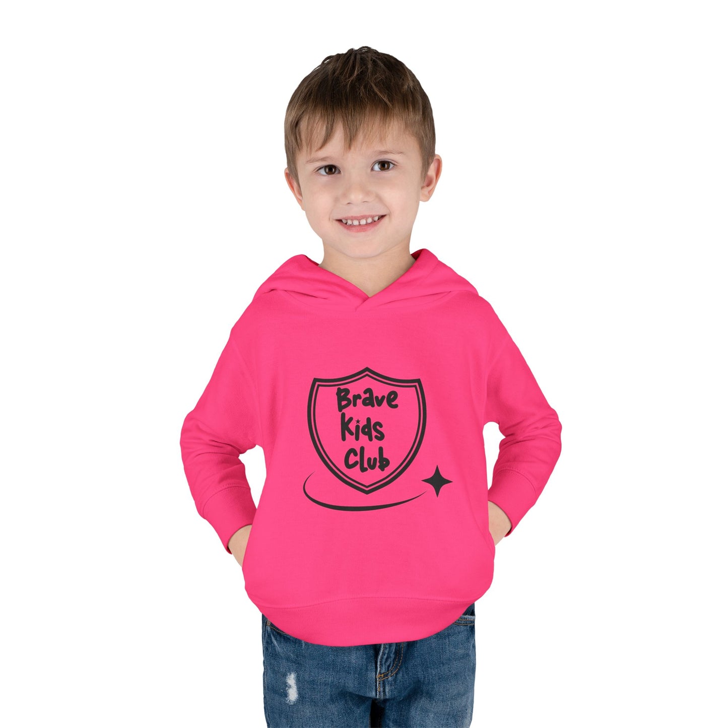 BRAVE KIDS CLUB Hoodie, Cute Kids Fleece Pullover, Toddler Clothing, Gift for Kids, Family Matching Outfit, Playful Style