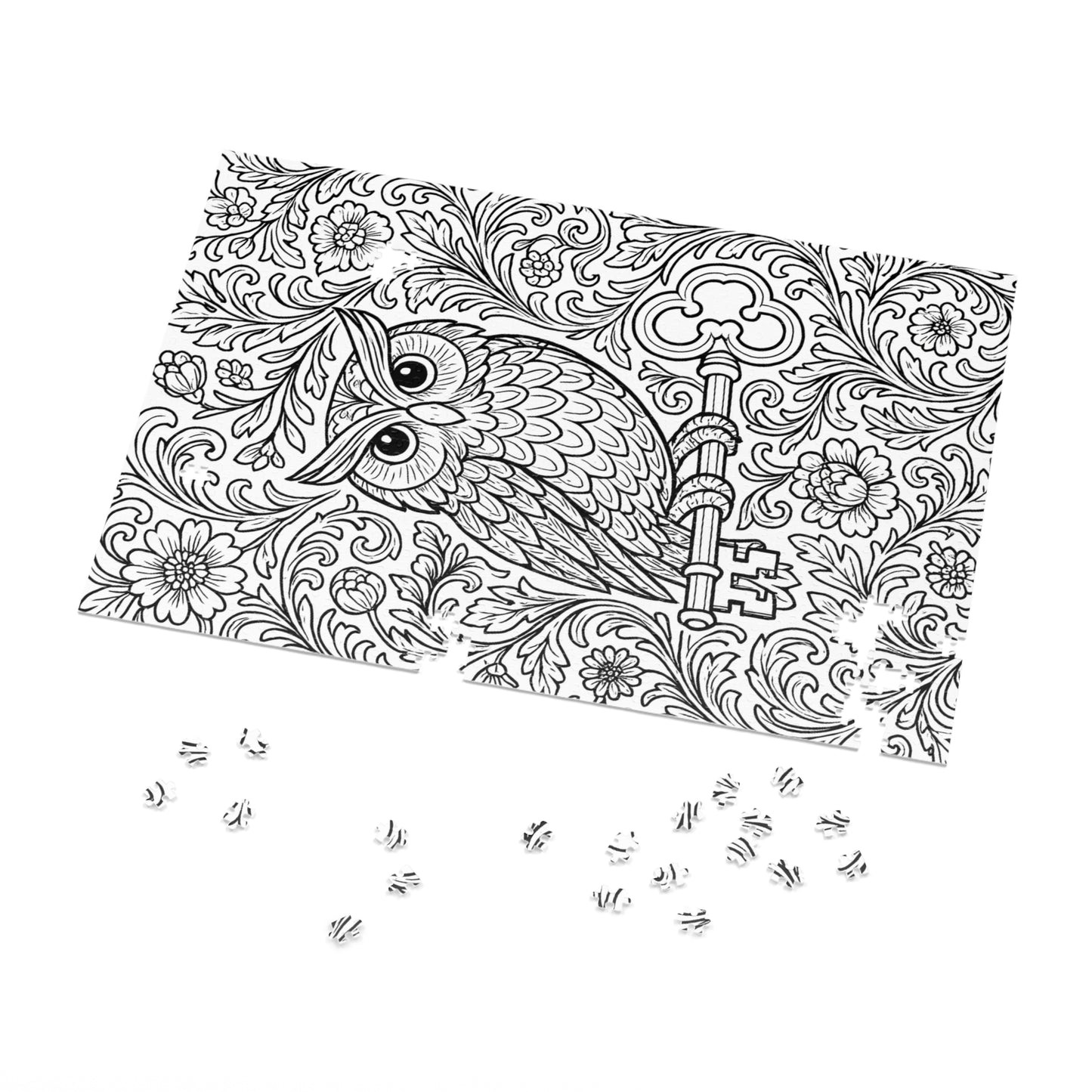 Jigsaw Puzzle: Owl and Key