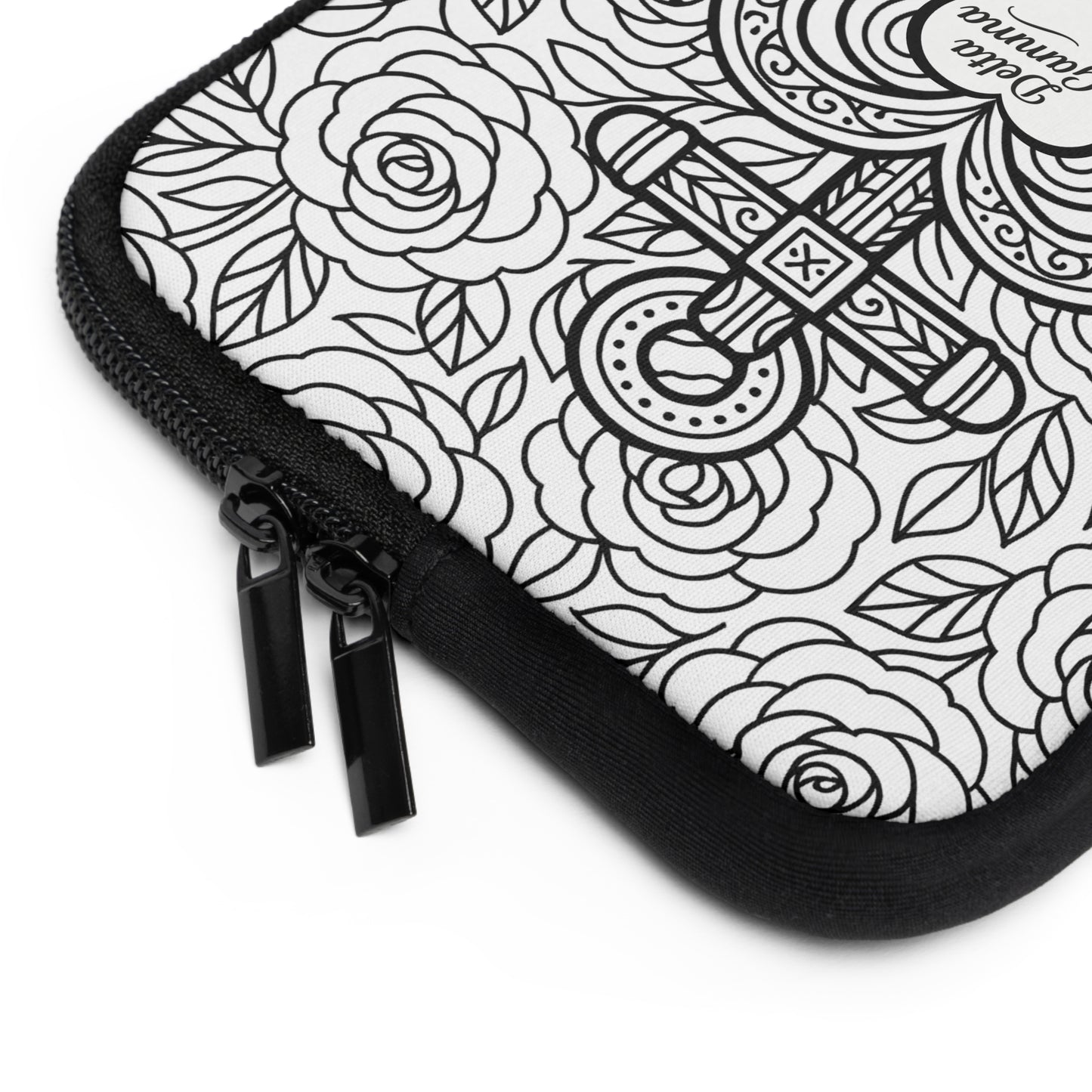 Delta Gamma Anchor Laptop Sleeve — Black & White Decorative Protective Case