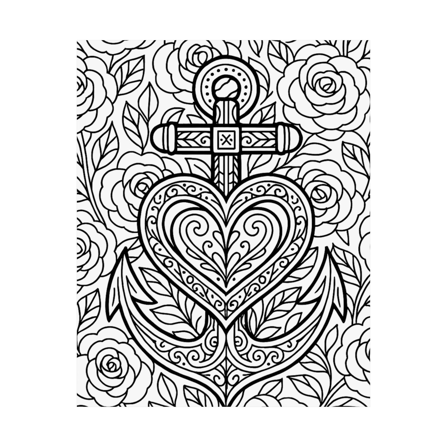 Colorable Anchor Poster
