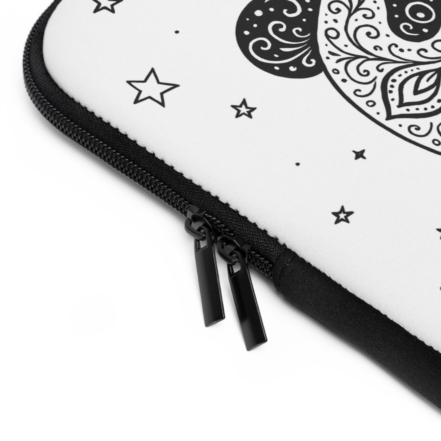 Alpha Omicron Pi Panda Laptop Sleeve — Black & White Decorative Protective Case