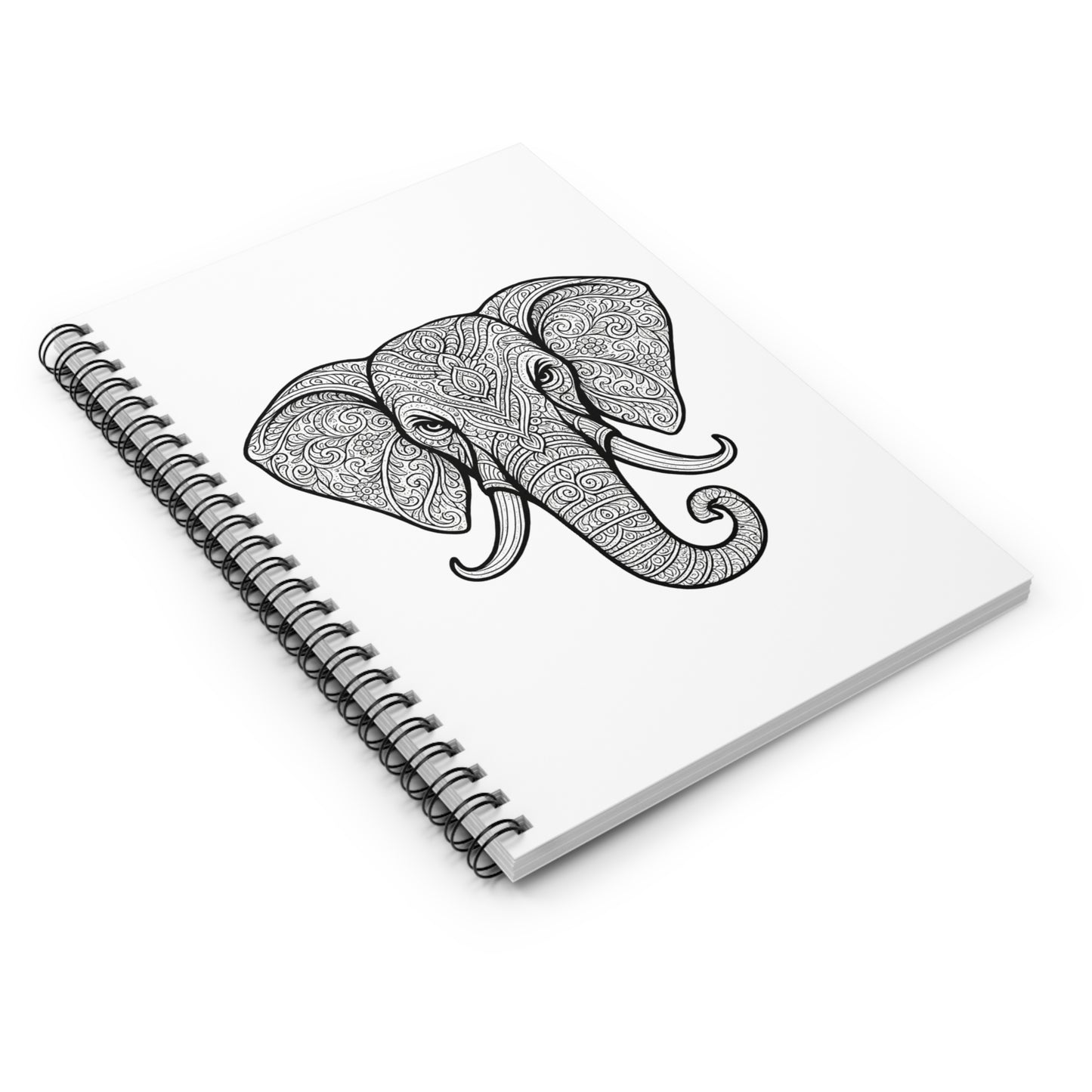 Artistic Elephant Spiral Notebook - Ruled Lines, Sketchbook for Artists, Journal for Creative Minds, Gift for Animal Lovers, Unique Stationery