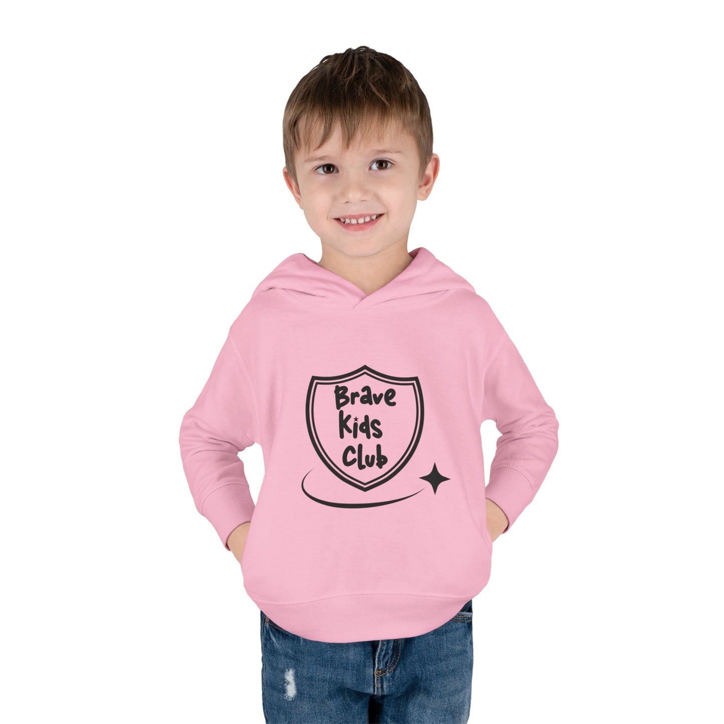 BRAVE KIDS CLUB Hoodie, Cute Kids Fleece Pullover, Toddler Clothing, Gift for Kids, Family Matching Outfit, Playful Style