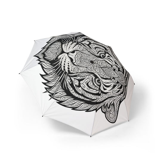 Elegant Tiger Design Umbrella, Stylish Travel Umbrella, Unique Gift for Her, Rainy Day Accessory, Foldable Sunshade