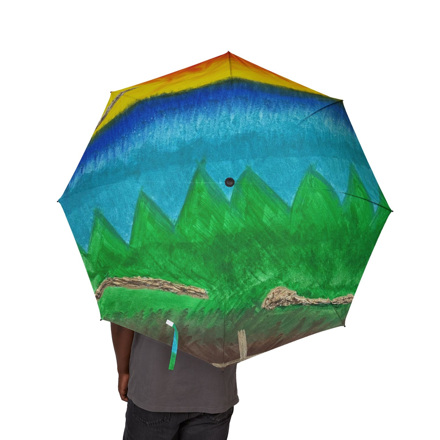 Vibrant Art Umbrella - featuring art from ScART - (Scar Art).  Artist:  Nicole Matherne