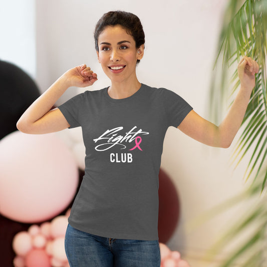 Lightweight Women's Tee with Hot Pink Awareness Ribbon, Triple Negative Breast Cancer Awareness Shirt, Gift for Her, Support Tee, Casual Wear
