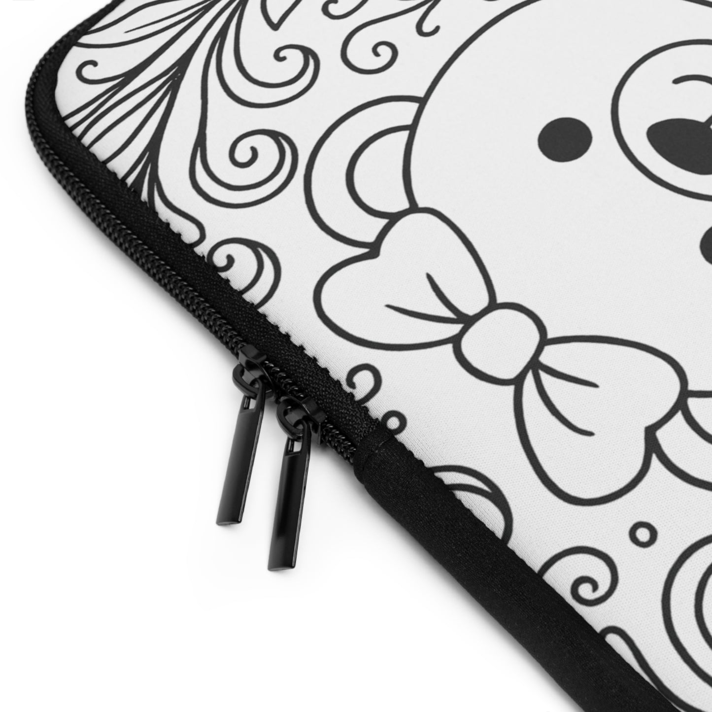 Kappa Delta Bear Laptop Sleeve — Black & White Decorative Protective Case