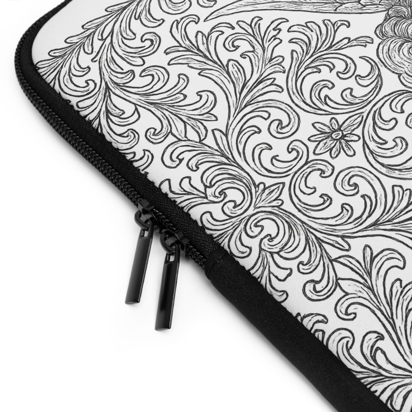 Pi Beta Phi Angel and Arrow Laptop Sleeve — Black & White Decorative Protective Case