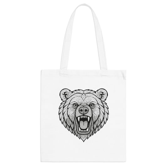 Ole Miss Rebel Bear Tote Bag, Eco-Friendly Shopping Bag, Wild Animal Lover Gift, Festival Carry-All, Beach Bag, Hiking Accessory, Nature Enthusiast