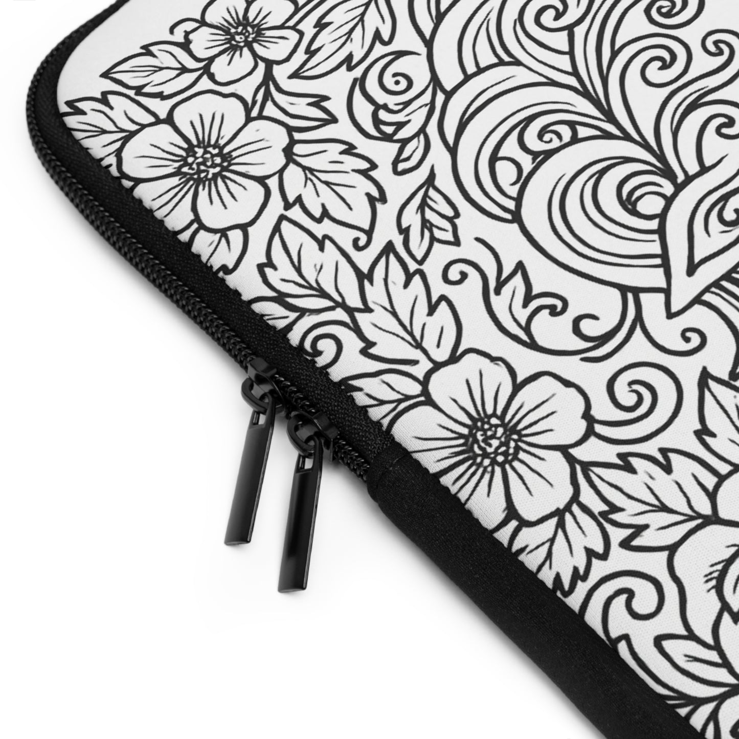 Delta Phi Epsilon Unicorn Laptop Sleeve — Black & White Decorative Protective Case