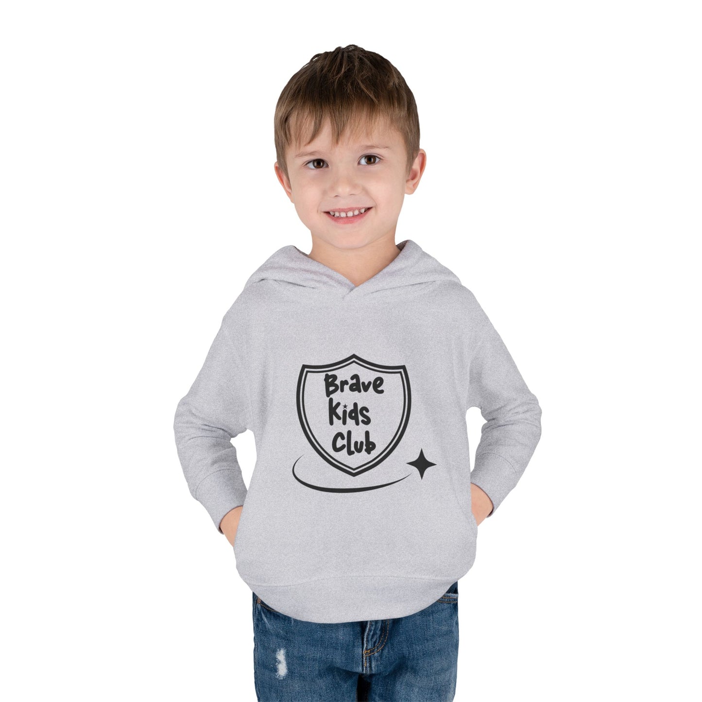 BRAVE KIDS CLUB Hoodie, Cute Kids Fleece Pullover, Toddler Clothing, Gift for Kids, Family Matching Outfit, Playful Style