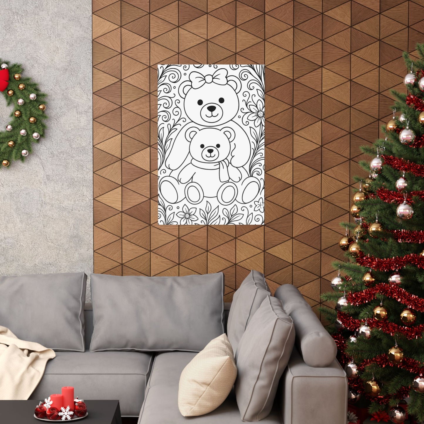 Colorable Bear Poster