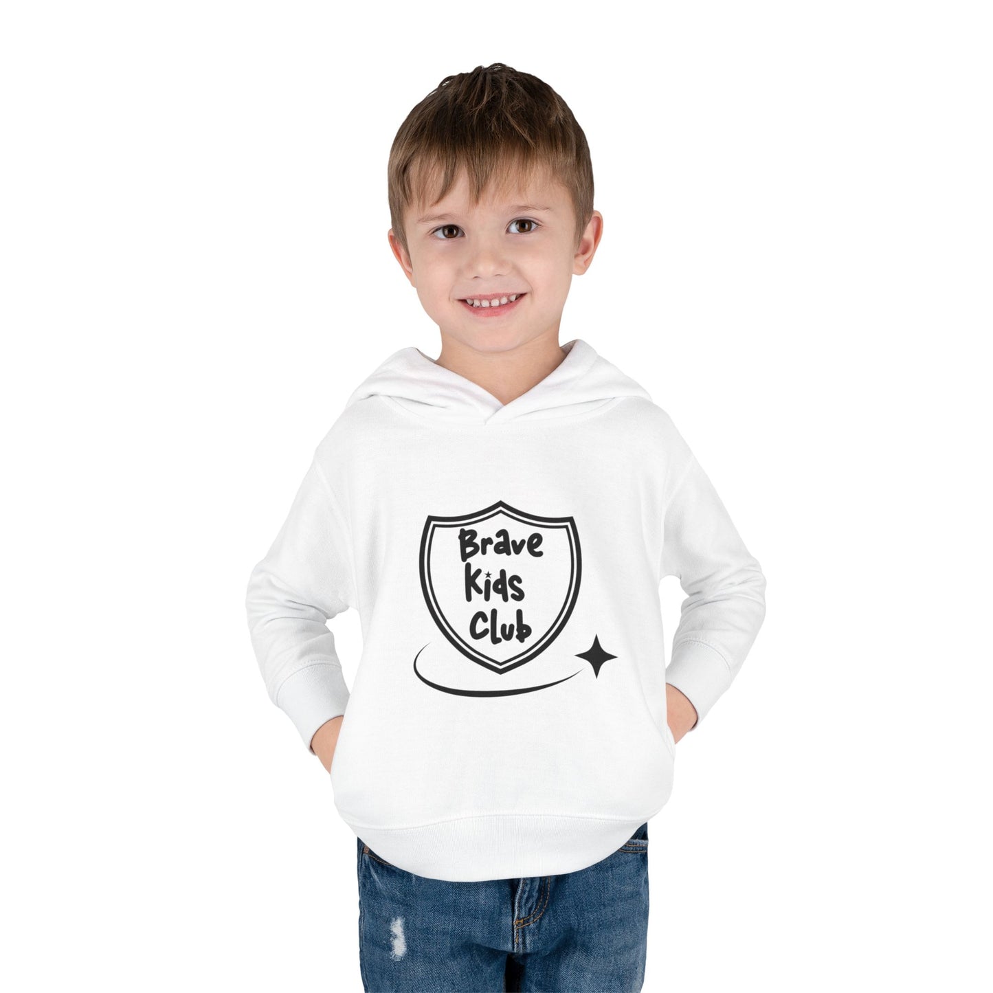 BRAVE KIDS CLUB Hoodie, Cute Kids Fleece Pullover, Toddler Clothing, Gift for Kids, Family Matching Outfit, Playful Style