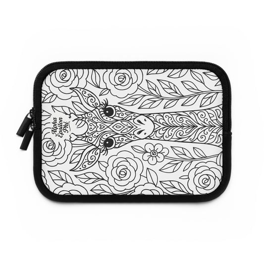 Alpha Epsilon Phi Giraffe Laptop Sleeve — Black & White Decorative Protective Case