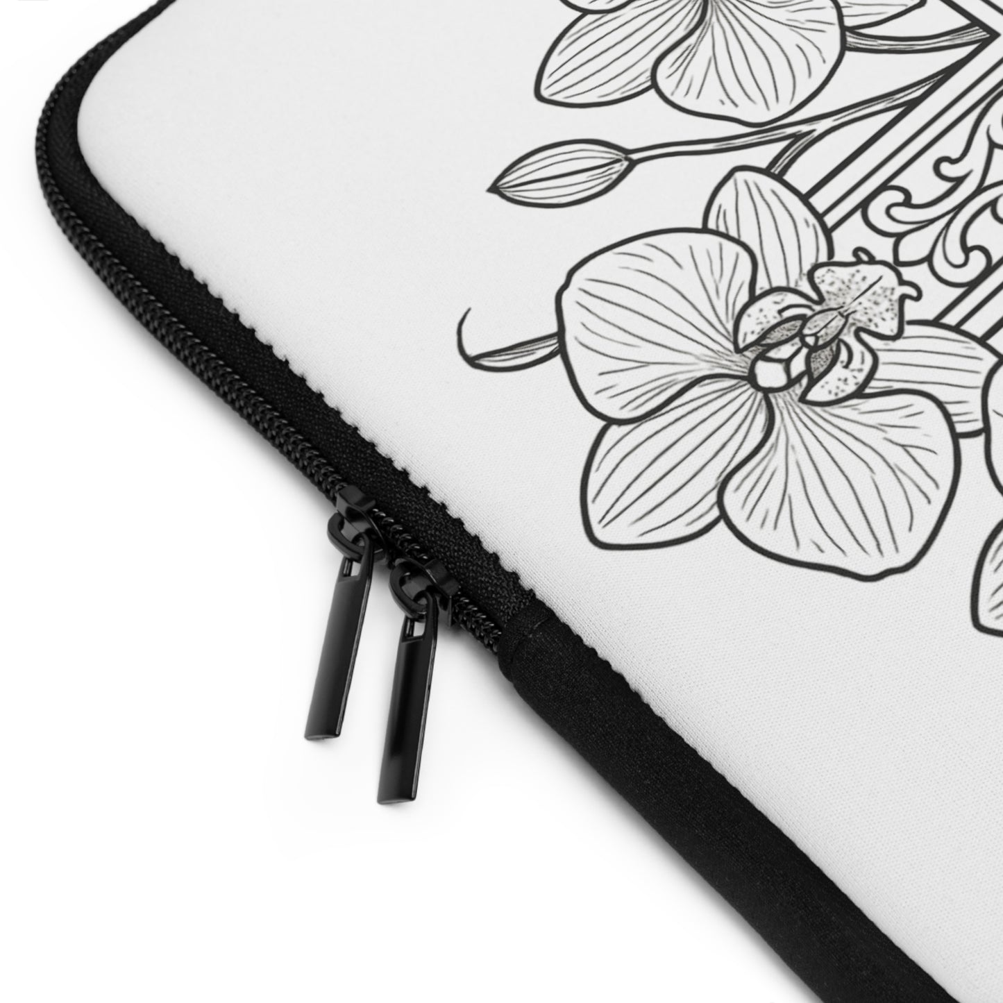Christian Cross Laptop Sleeve — Black & White Decorative Protective Case